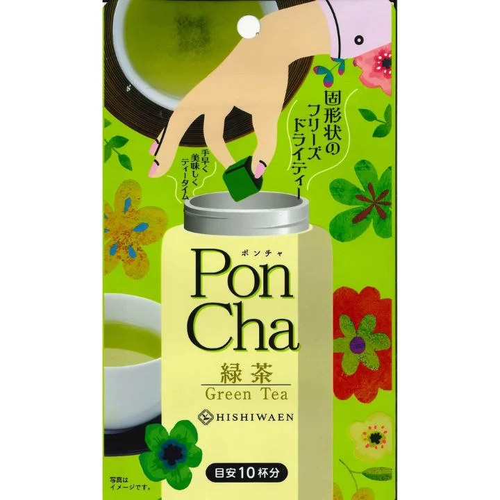PonCha Freeze-Dried Green Tea Cubes — 10 Pieces