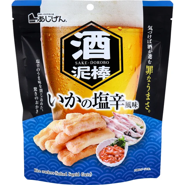 酒泥棒 米菓 鹽漬魷魚風味 74 g — 商品照片 1