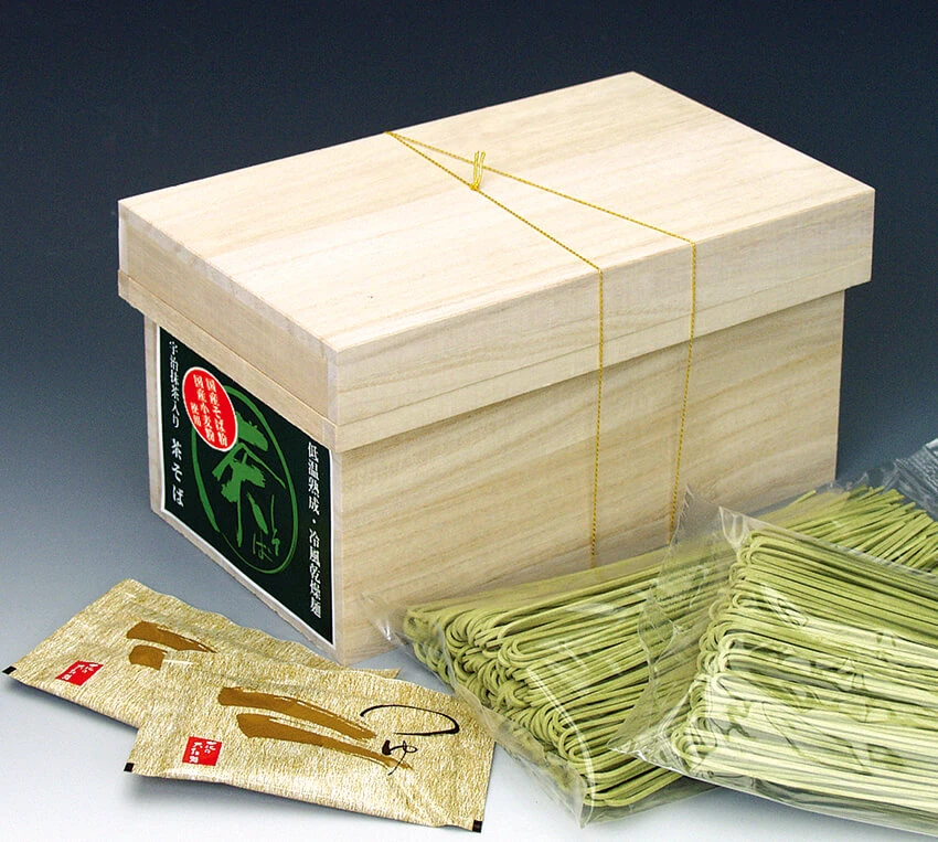 Cha Soba in a Wooden Tea-Chest Style Box — TBX-35