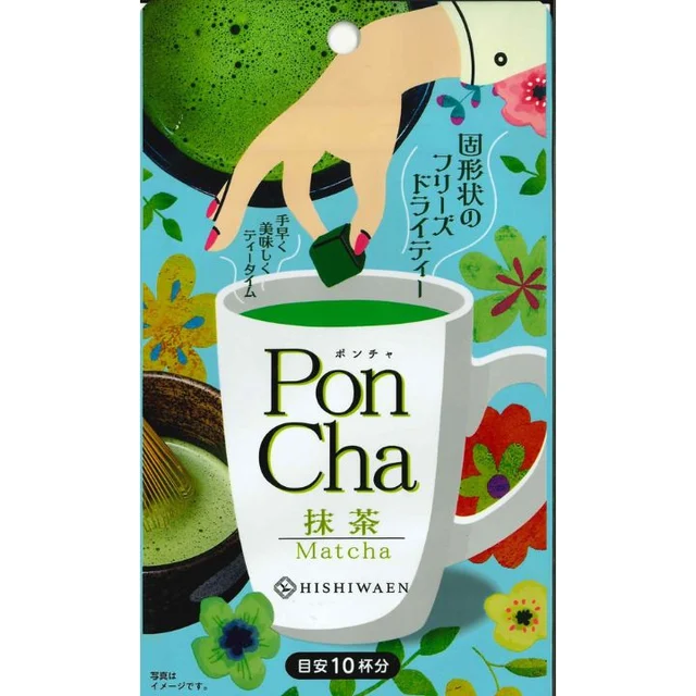 PonCha Freeze-Dried Matcha Cubes — 10 Pieces — Product photo 1