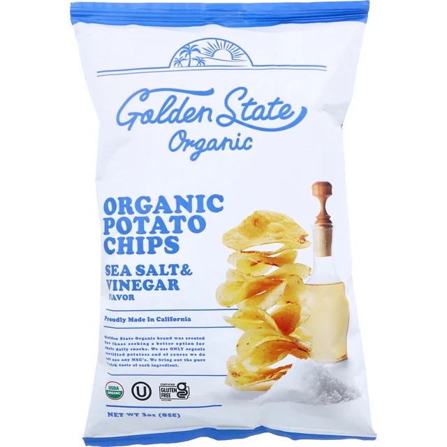 Golden State Organic オーガニックポテトチップス シーソルト＆ビネガー 85g — 商品写真 1