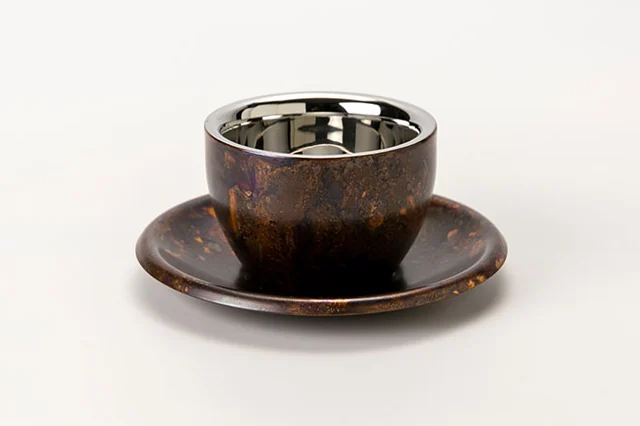 ORI-EN Double-Wall Latte Cup & Saucer — 180 mL — Product photo 2