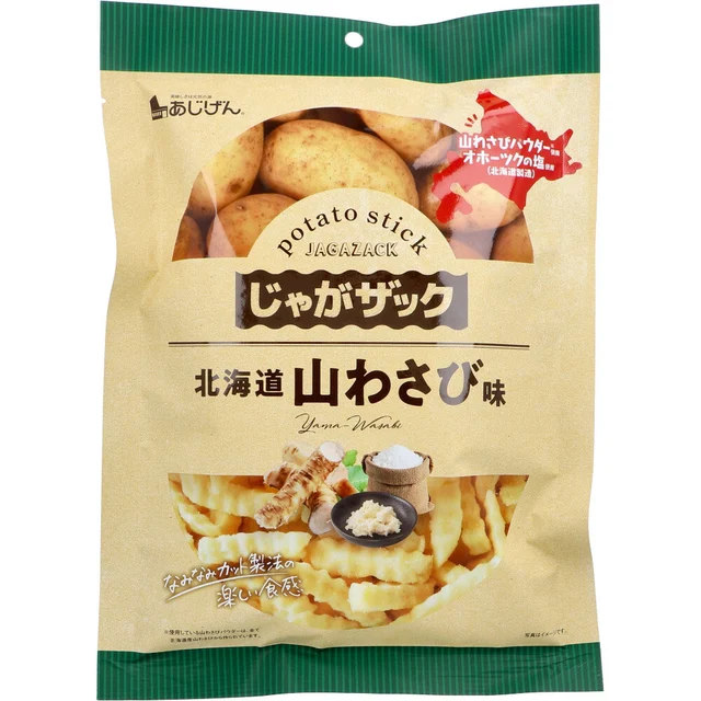 Jaga Zack Potato Snacks — Hokkaido Mountain Wasabi — 150 g — Product photo 1