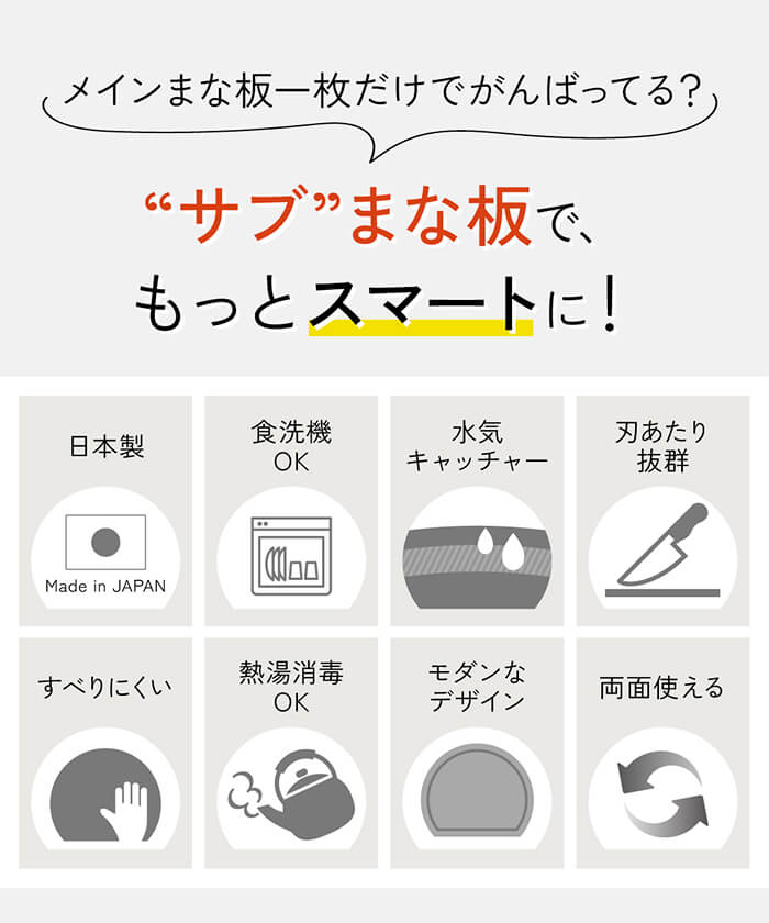 IWANO 丸いまな板30cm コンパクト — 商品写真 4